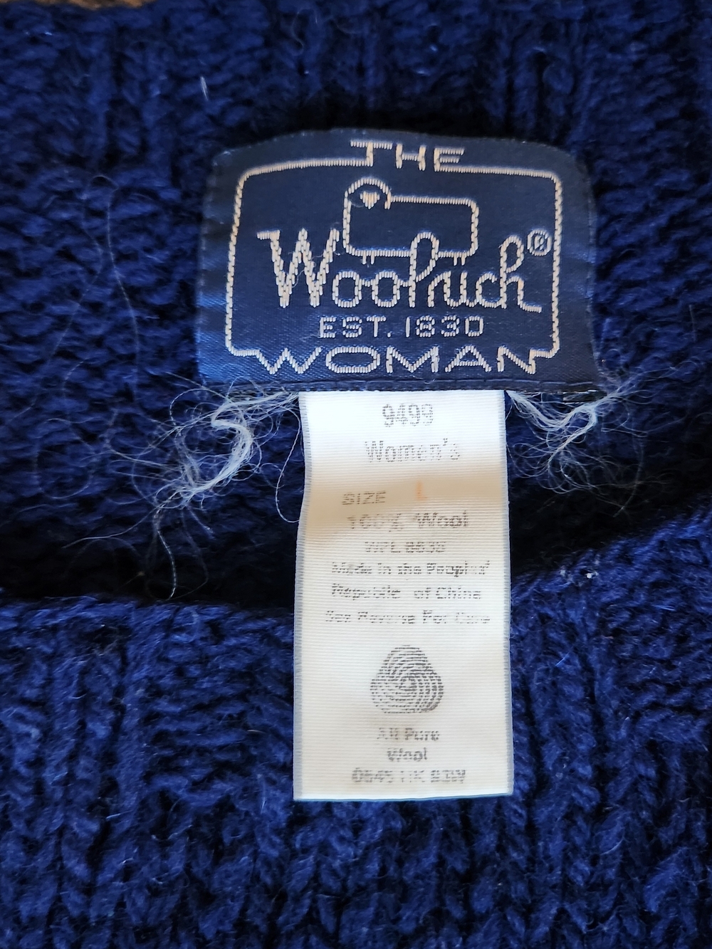 Woolrich Mallard goose Hearts Sweater Vintage 90s, Sz Large 100% Wool Kitsch - Picture 3 of 6